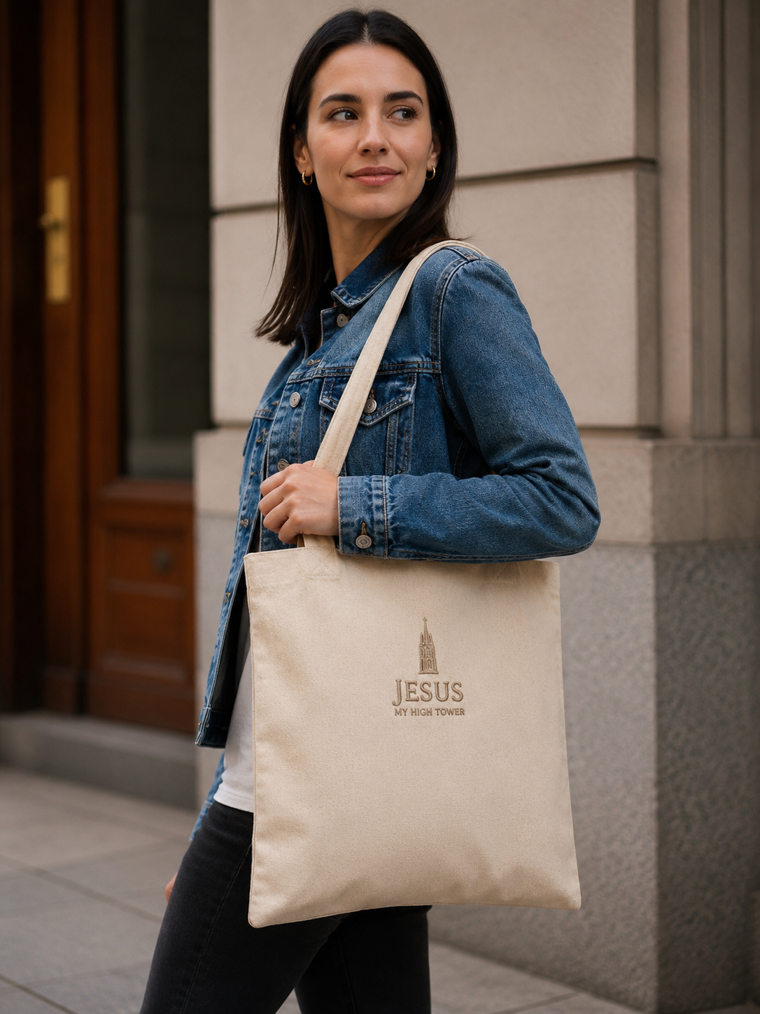 JMHT Signature Tote Bag - Natural Canvas