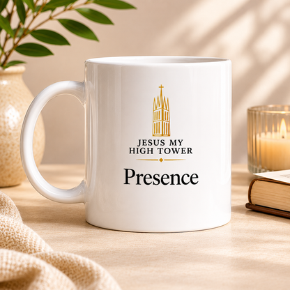 Taza de cerámica Presence Signature - Blanca 325 ml (11 oz)