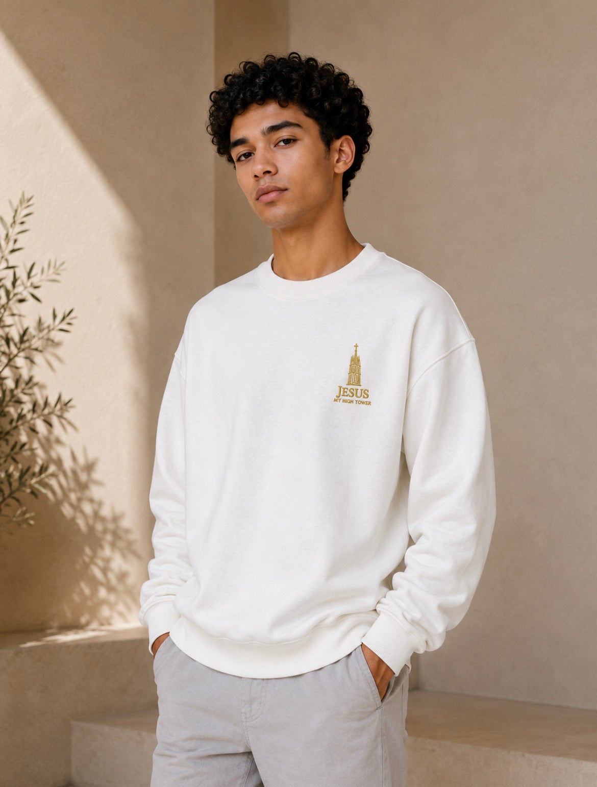 JMHT Signature Crewneck Sweat-shirt - Blanc